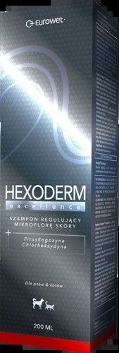 Eurowet Hexoderm Excellence Szampon Regulujący Mikroflorę Skóry Dla Psów I Kotów 200ml