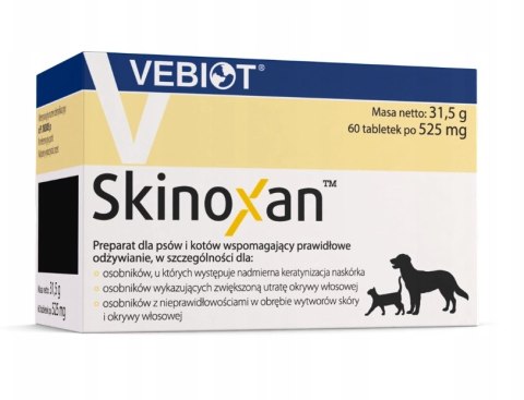 Vebiot Skinoxan Suplement Dla Psa 60 Tabletek