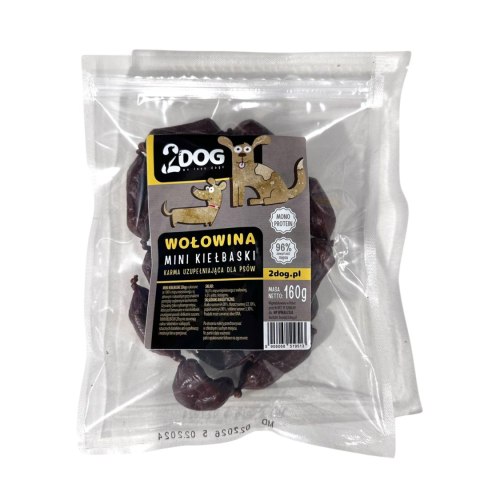 2Dog Mini Kiełbaski WOŁOWINA 160g