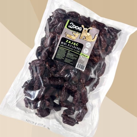 2Dog Mini Kiełbaski ZAJĄC 1 Kg