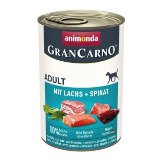 ChatGPT powiedział: Animonda GranCarno Adult Dog Łosoś & Szpinak 400g