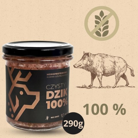Deer Dog karma mokra dzik 100% słoik 290 g