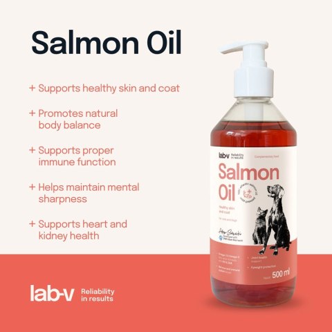 Lab-V Olej Z Łososia Dla Psów I Kotów 500ml