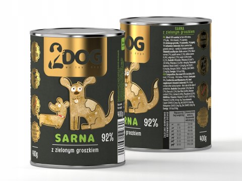 MOKRA KARMA DLA PSA SARNA 400 g MONOPROTEINOWA HIPOALERGICZNA Z BŁONNIKIEM