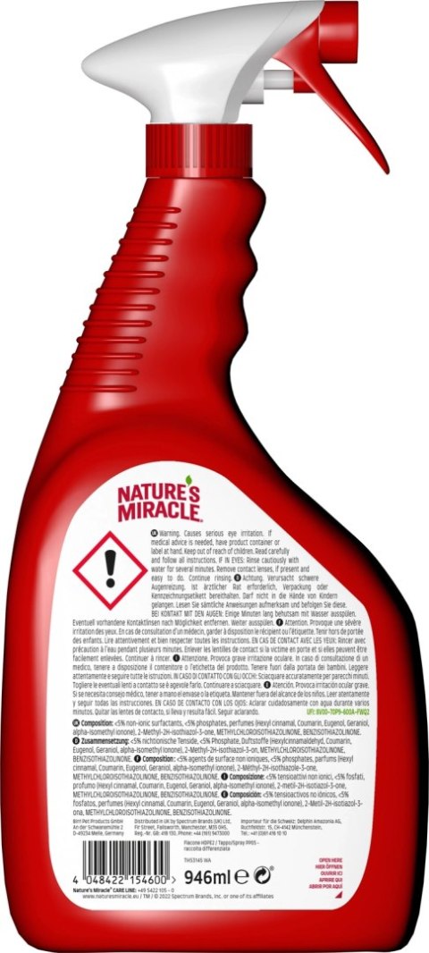 Nature's Miracle ULTIMATE Stain & Odour Remover CAT 946 Ml