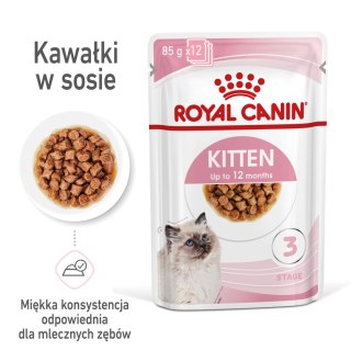 ROYAL CANIN Kitten Instinctive W Sosie 12x85g