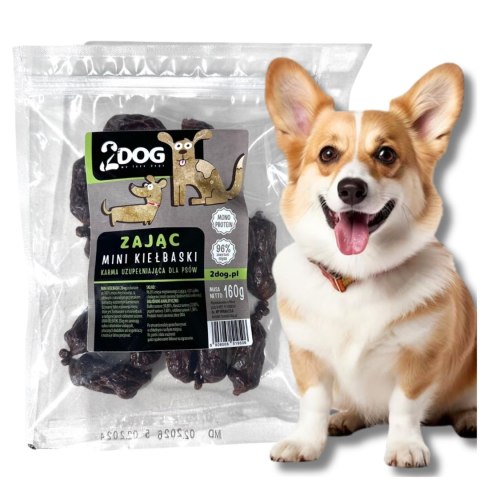 2Dog Mini Kiełbaski ZAJĄC 160 g