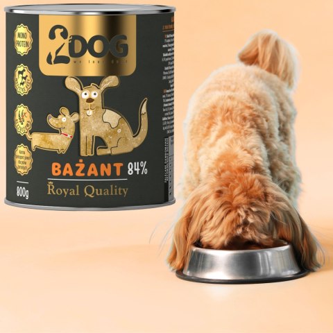 2Dog Mokra karma dla psa Bażant 84% ROYAL QUALITY 800g