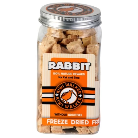 Kiwi Walker Snacks Rabbit 75g - 100% królik, liofilizowane, naturalne przysmaki dla psa i kota
