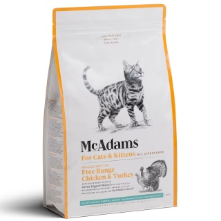 0,375 kg McAdams Cats & Kittens Free Range Chicken & Turkey - wypiekana karma dla kota, kurczak i indyk z wolnego wybiegu
