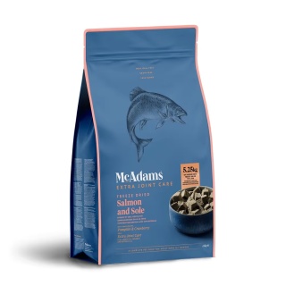 1,5 kg McAdams Freeze Dried Salmon & Sole - liofilizowana karma dla psa dorosłego, z łososiem i solą