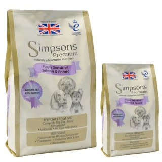 12 kg Simpsons Premium Puppy Sensitive Salmon & Potato - karma dla wrażliwych szczeniąt, łosoś i ziemniaki