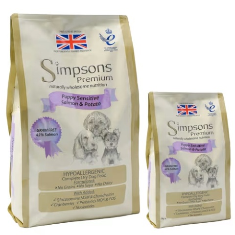 12 kg Simpsons Premium Puppy Sensitive Salmon & Potato - karma dla wrażliwych szczeniąt, łosoś i ziemniaki