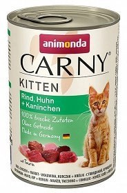 Animonda Cat Carny Kitten Wołowina, Kurczak + Królik 400g