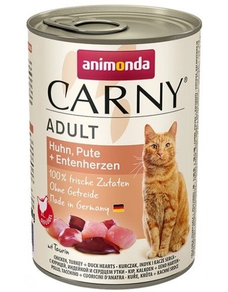 Animonda Cat Carny Adult Kurczak, Indyk I Serca Kaczki 400g