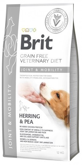 Brit Grain Free Veterinary Diet Dog Joint & Mobility Śledż Z Groszkiem 12kg