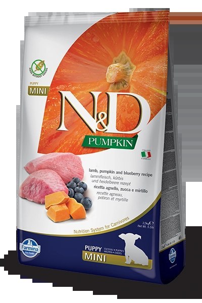 Farmina N&D Pumpkin Grain Free Canine Puppy Mini Lamb&Blueberry 2,5kg