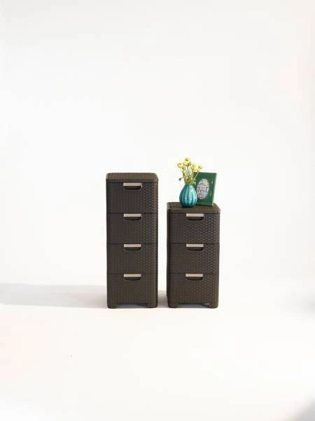 Curver Style Regał Z Szufladami Ciemny Brąz 42l