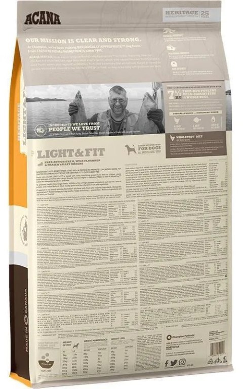 Acana Heritage Light & Fit Dog 11,4kg