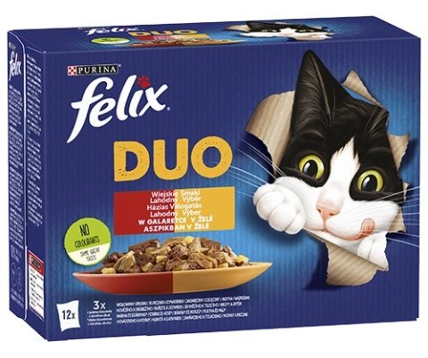 Felix Duo Wiejskie Smaki W Galaretce Z Mięsem 12x85g