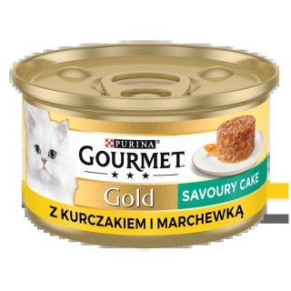 Purina Gourmet Gold Savoury Cake z kurczakiem i marchewką 85g